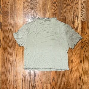 Light Green Short Sleeve Crop Top